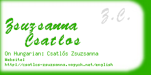 zsuzsanna csatlos business card
